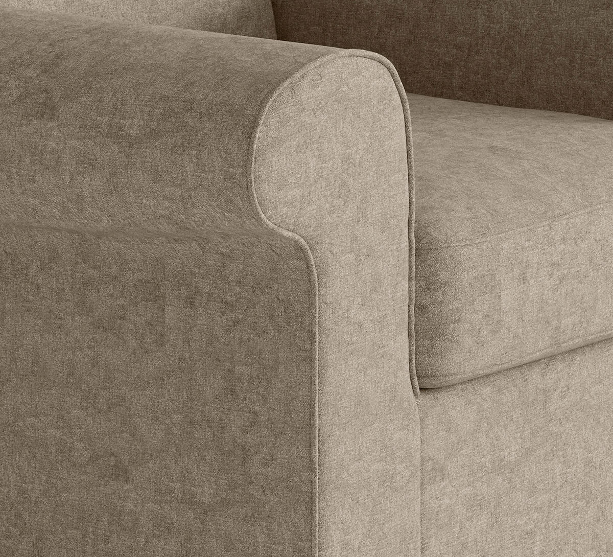 OHRENSESSEL in Flachgewebe Beige  - Beige, Design, Textil/Metall (88/105/90cm) - Livetastic