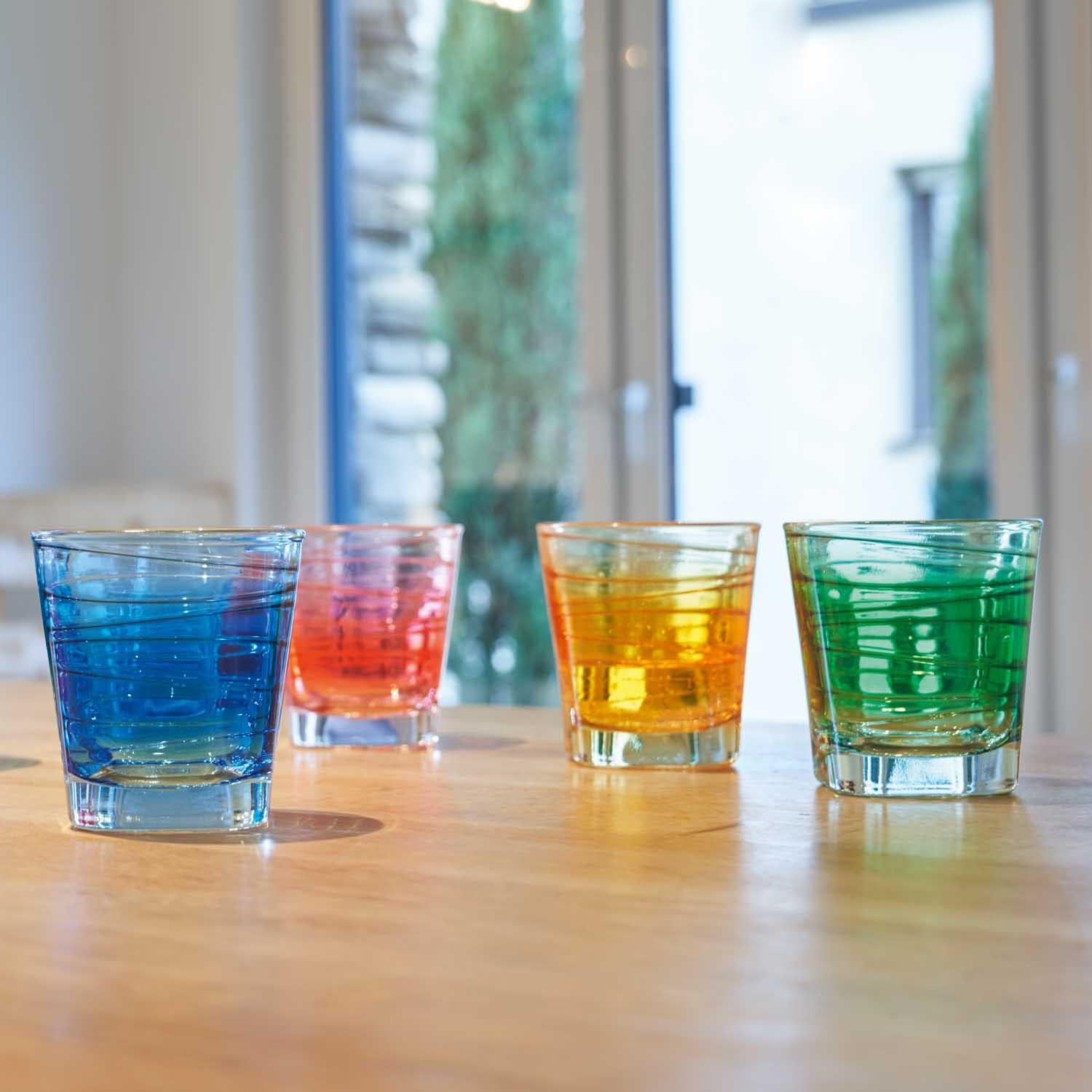 WHISKY-GLÄSERSET 250 ml 6-teilig  - Grün, Design, Glas - Leonardo