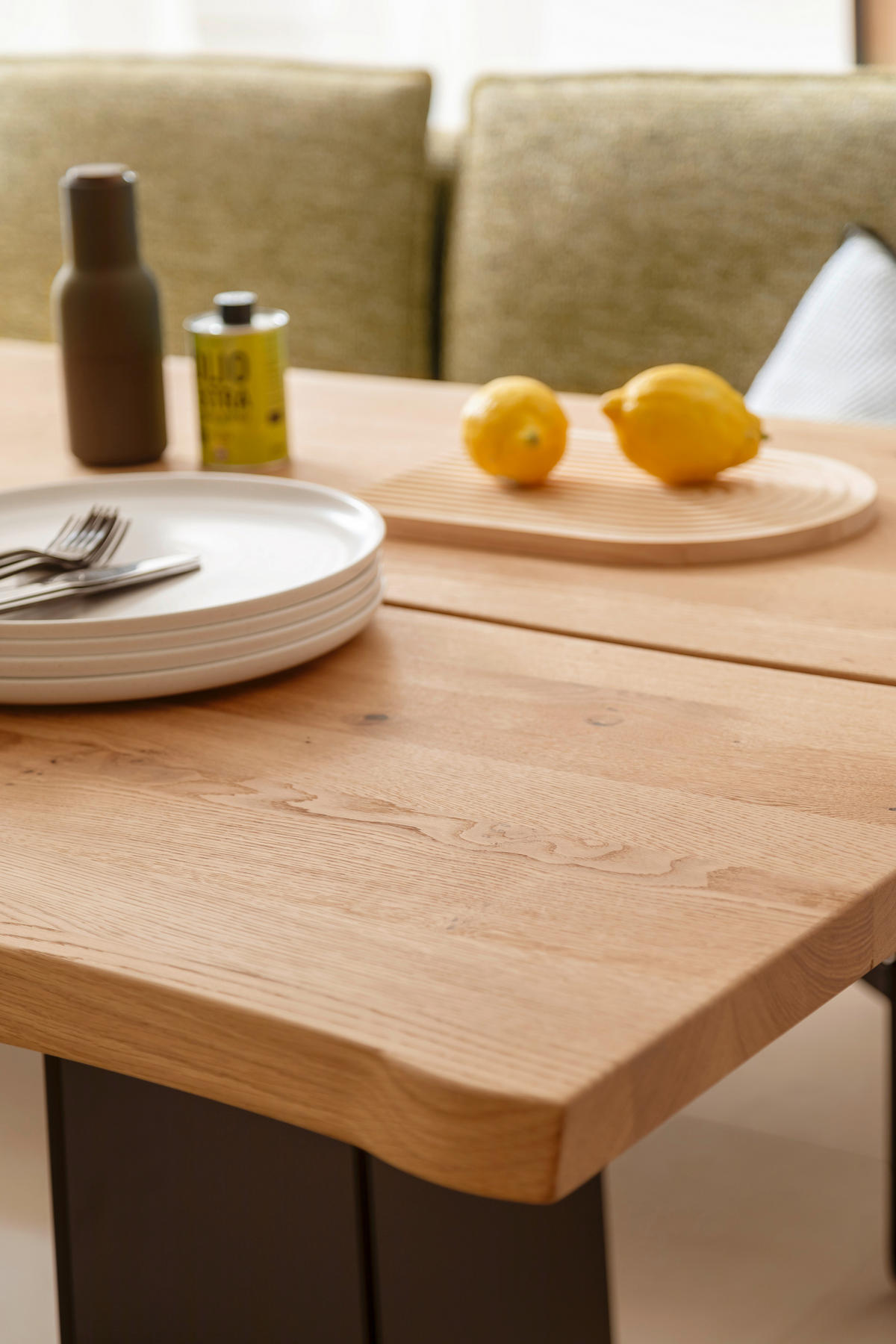 ESSTISCH in Holz, Metall 250/110/75 cm  - Eichefarben/Anthrazit, Design, Holz/Metall (250/110/75cm) - Schöner Wohnen