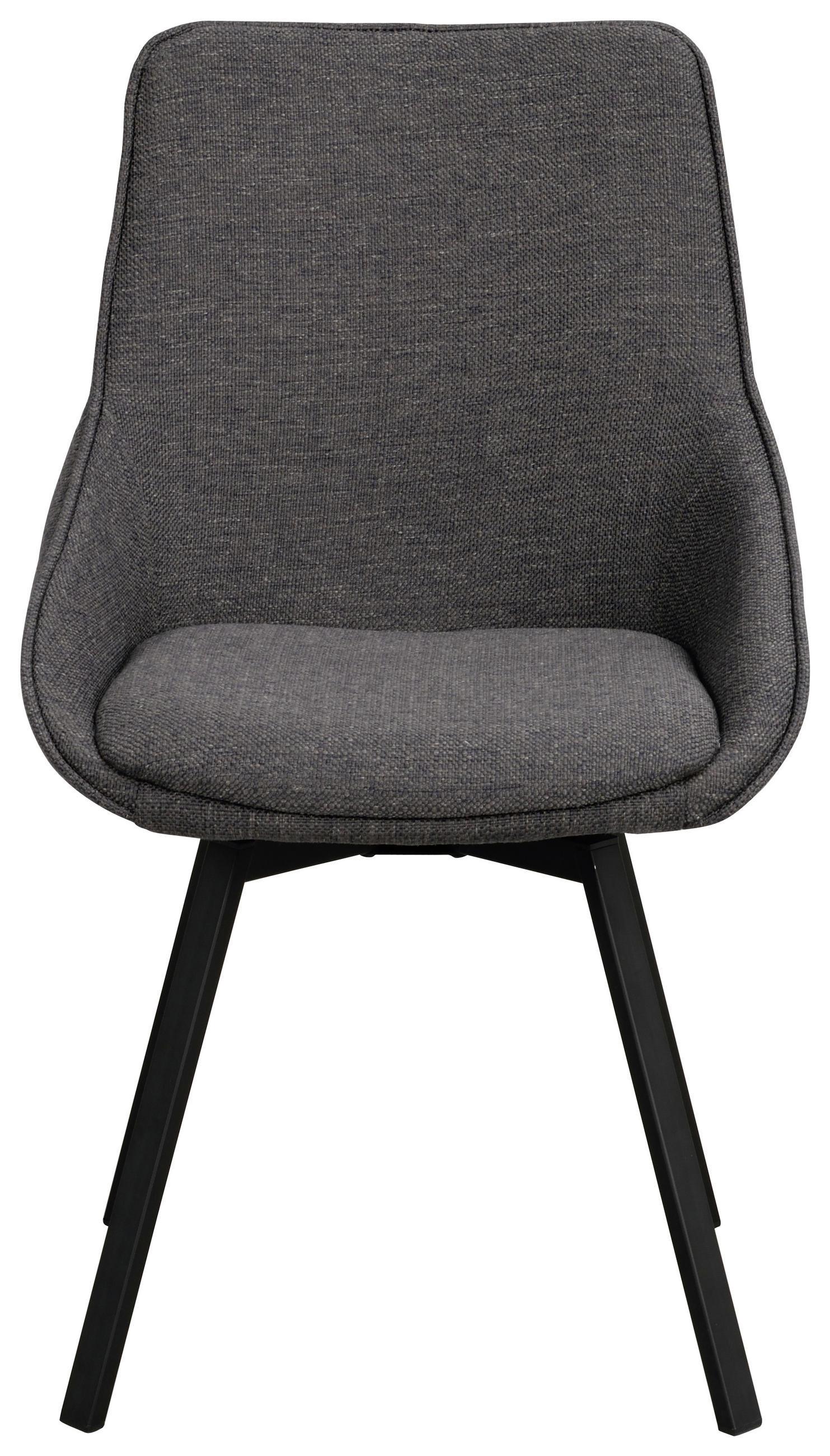 STOL flatväv  - svart/grå, Klassisk, metall/textil (51/87/57cm) - Rowico
