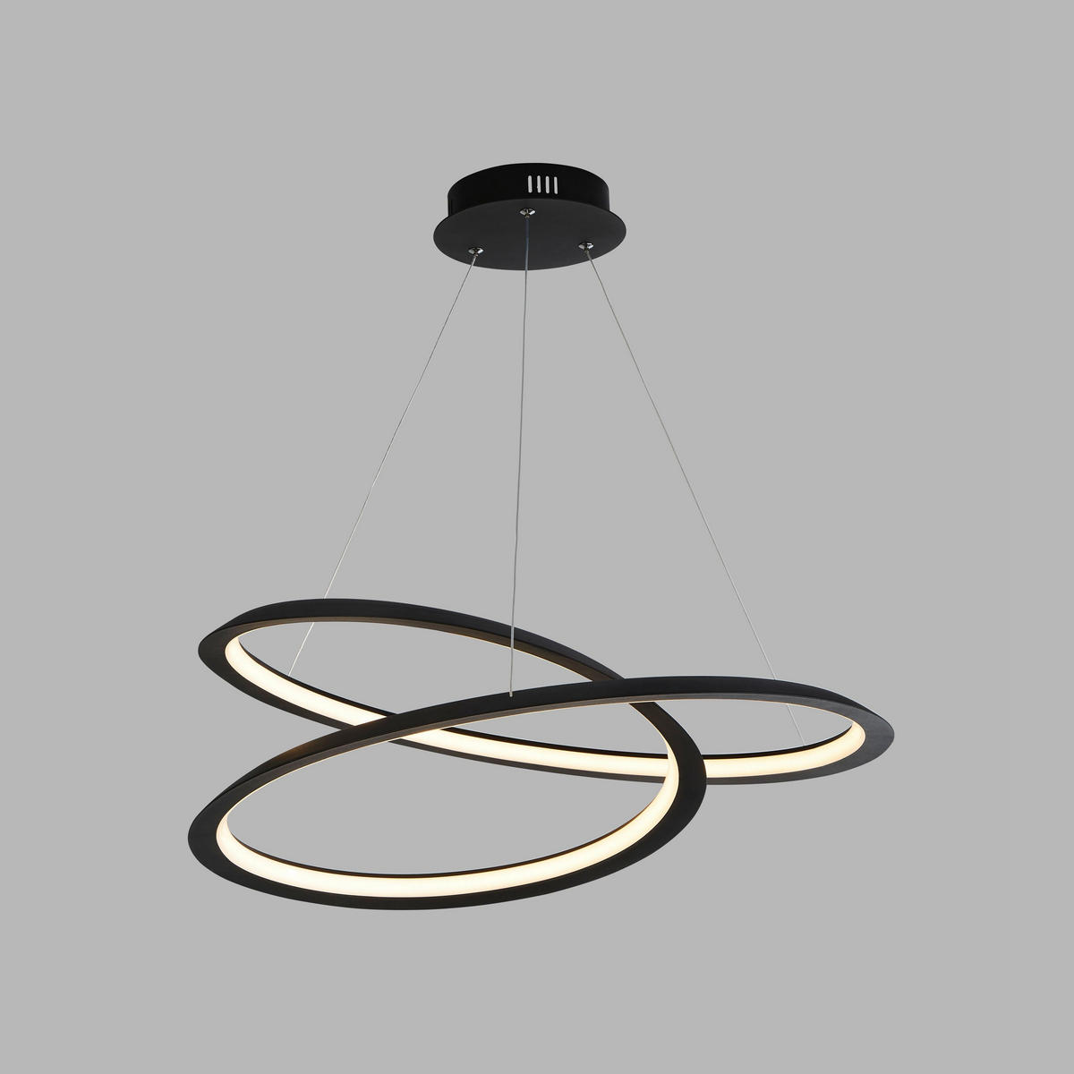 LED SVJETILJKA VISEĆA     60/19/61 cm   Swirl  - crna, Design, metal/plastika (60/19/61cm)