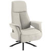 RELAXSESSEL Webstoff Relaxfunktion, Kopfteilverstellung    - Beige/Schwarz, Design, Textil/Metall (73/108/86cm) - Welnova