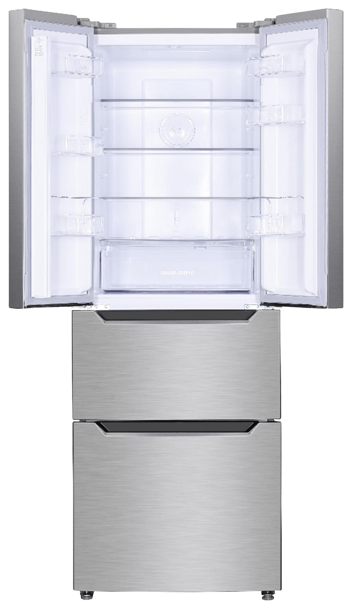 FRENCH-DOOR 64/186/69 cm FD351.4A++NF IX  - Edelstahlfarben, Basics, Metall (64/186/69cm) - Wolkenstein