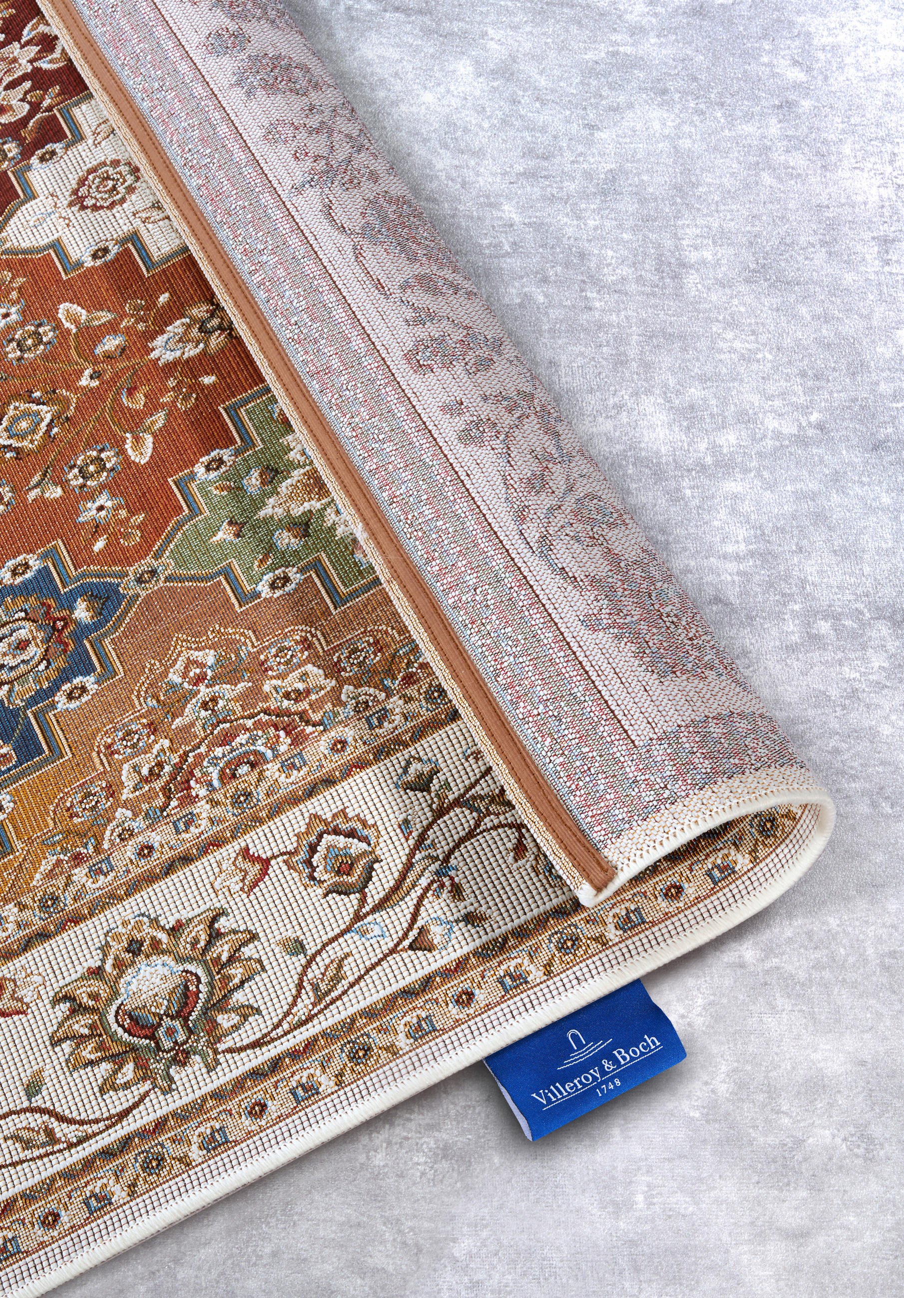 Thumbnail - Villeroy & Boch Outdoorteppich Kollektion 1767, Creme, Mehrfarbig, Kunststoff, orientalisch, rechteckig, 200x285 cm, Oek...