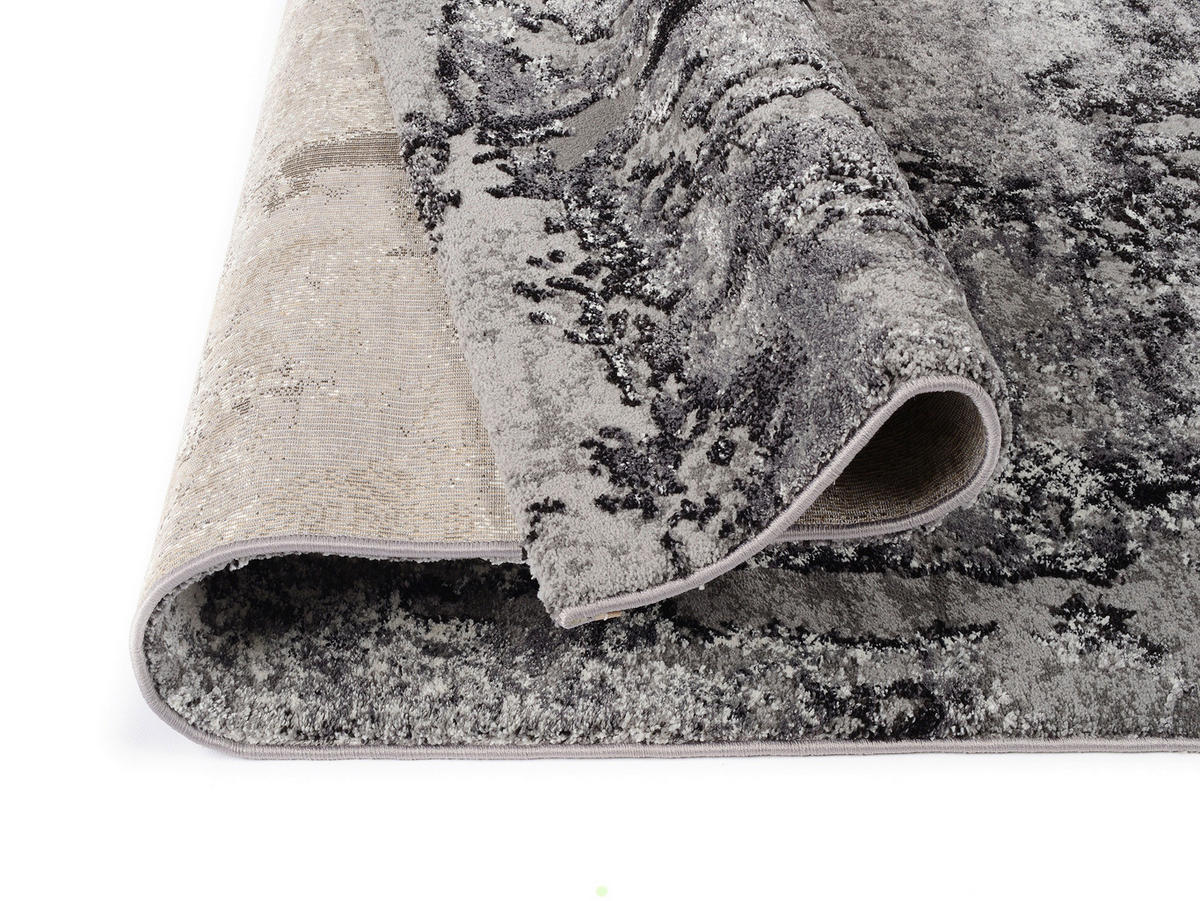 WEBTEPPICH 80/150 cm Timeline Quantum Grau, Hellgrau, Dunkelgrau  - Dunkelgrau/Hellgrau, Design, Textil (80/150cm) - Novel
