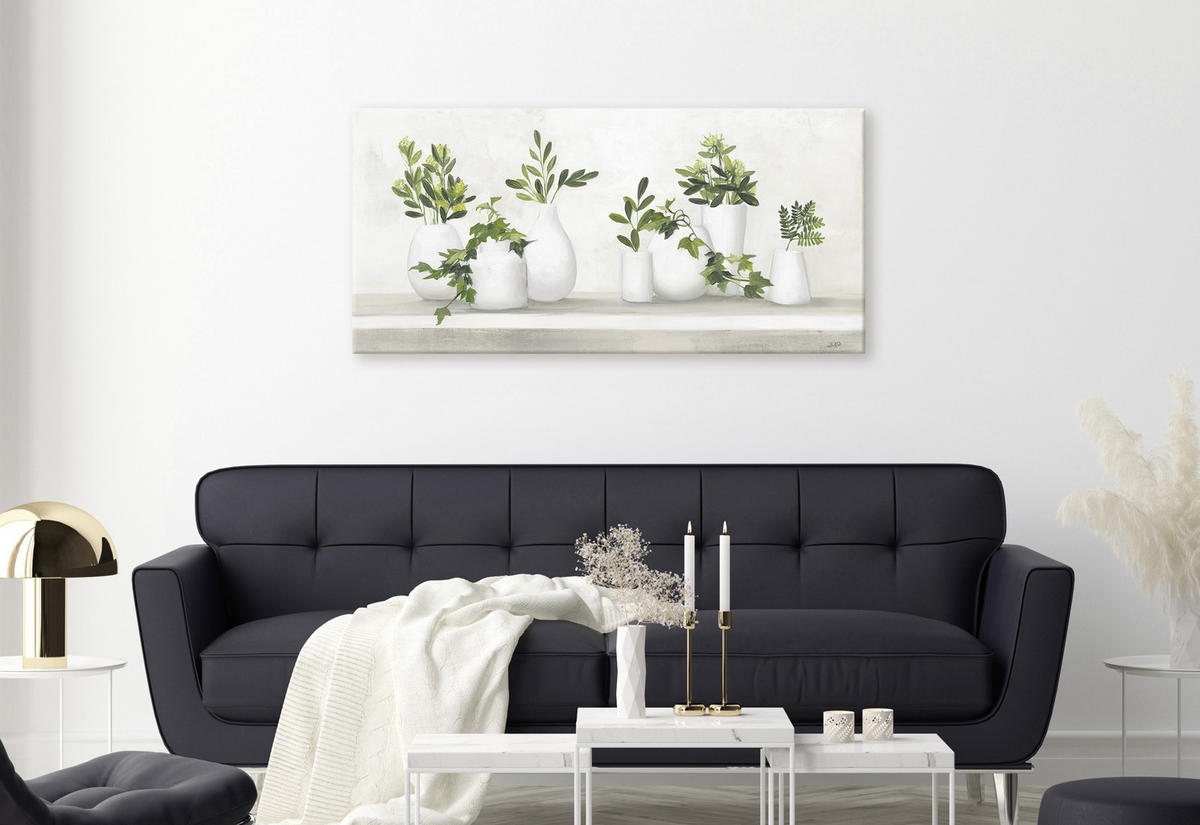 LEINWANDBILD Stillleben, Blumen 115/55 cm  - Multicolor, Natur, Holz/Papier (115/55cm) - Euroart