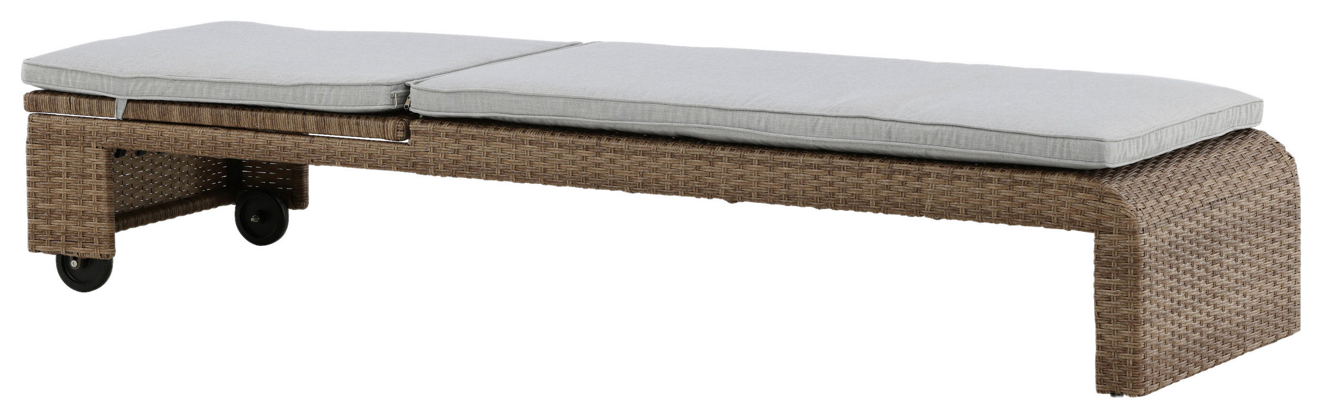 SONNENLIEGE 60/32/196 cm  - Sandfarben/Hellbraun, KONVENTIONELL, Kunststoff/Textil (60/32/196cm) - Gardenson