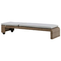 SONNENLIEGE 60/32/196 cm  - Sandfarben/Hellbraun, KONVENTIONELL, Kunststoff/Textil (60/32/196cm) - Gardenson