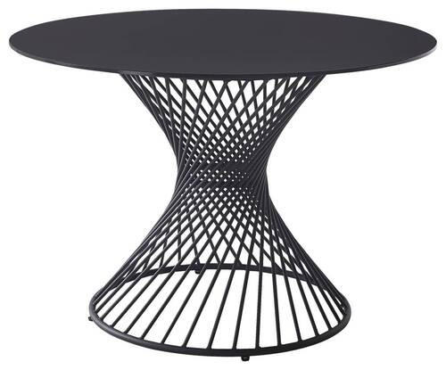 ESSTISCH in Metall, Glas 110/110/76 cm  - Schwarz, Design, Glas/Metall (110/110/76cm) - Ambia Home