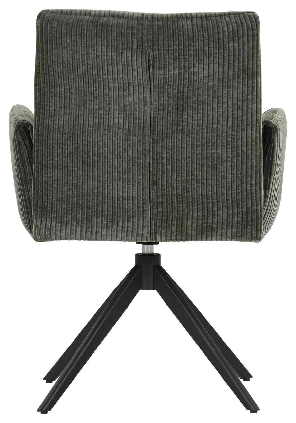 ARMLEHNSTUHL  in Cord  - Schwarz/Grün, Design, Textil/Metall (65/90/60cm) - Novel