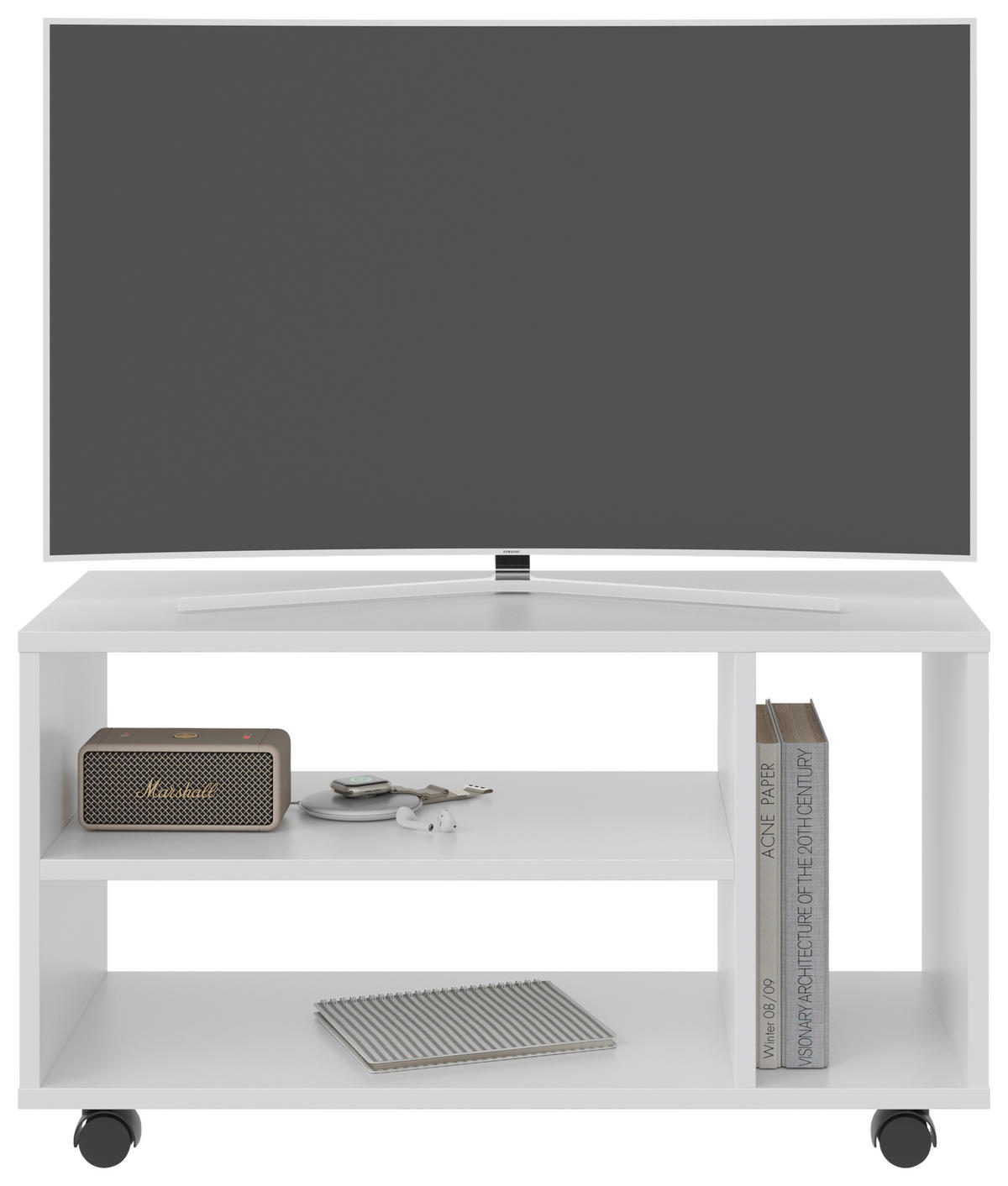 TV-ELEMENT - Weiß, Basics, Holzwerkstoff (73,5/42/33,5cm) - Boxxx