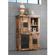 HIGHBOARD  in 95/145/45 cm  - Schwarz/Naturfarben, ROMANTIK / LANDHAUS, Holz/Metall (95/145/45cm) - Landscape