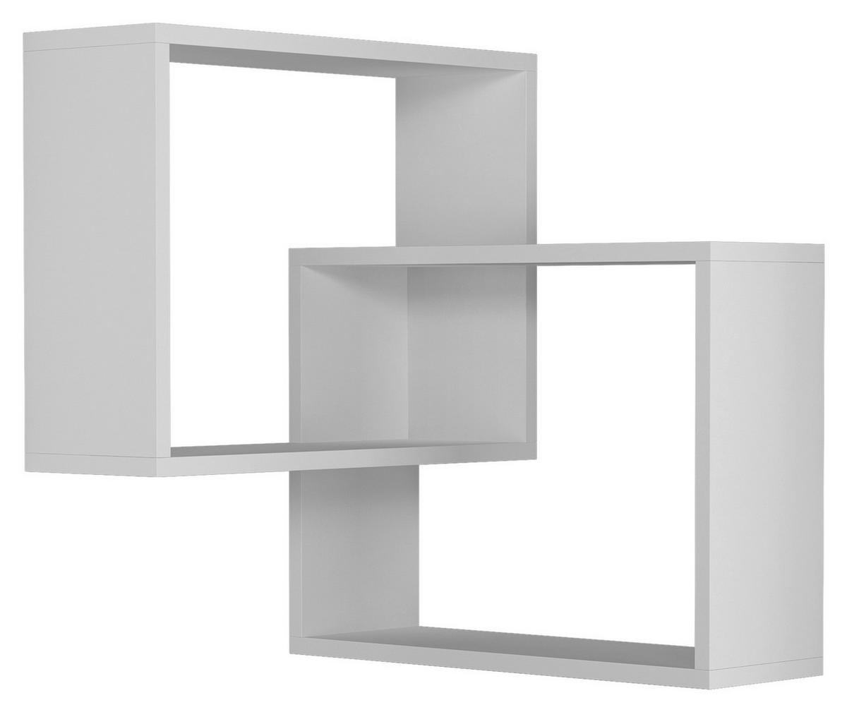 VÄGGHYLLA 60/68/20 cm  - vit, Design, trämaterial (60/68/20cm) - Livetastic