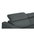 ECKSOFA in Chenille Grau  280/205 cm  - Schwarz/Grau, Design, Textil/Metall (280/205cm) - Xora