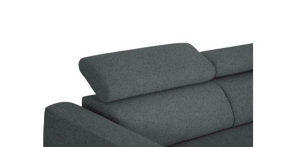 ECKSOFA in Chenille Grau  280/205 cm  - Schwarz/Grau, Design, Textil/Metall (280/205cm) - Xora