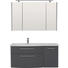 BADEZIMMER - Grau, Design, Glas/Holzwerkstoff (100cm) - Novel BADEZIMMER - Grau, Design, Glas/Holzwerkstoff (100cm) - Novel
