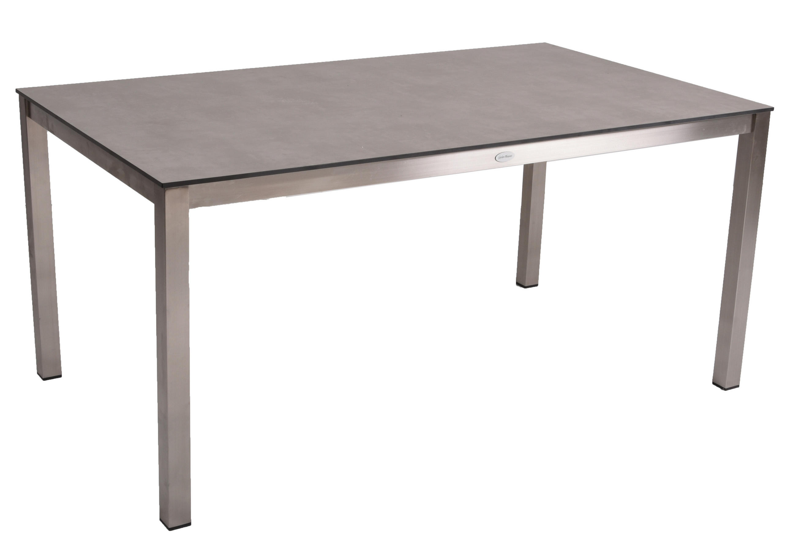 GARTENTISCH Metall, Kunststoff Grau, Silberfarben rechteckig  - Silberfarben/Grau, Basics, Kunststoff/Metall (158/90/74cm) - Gardenson