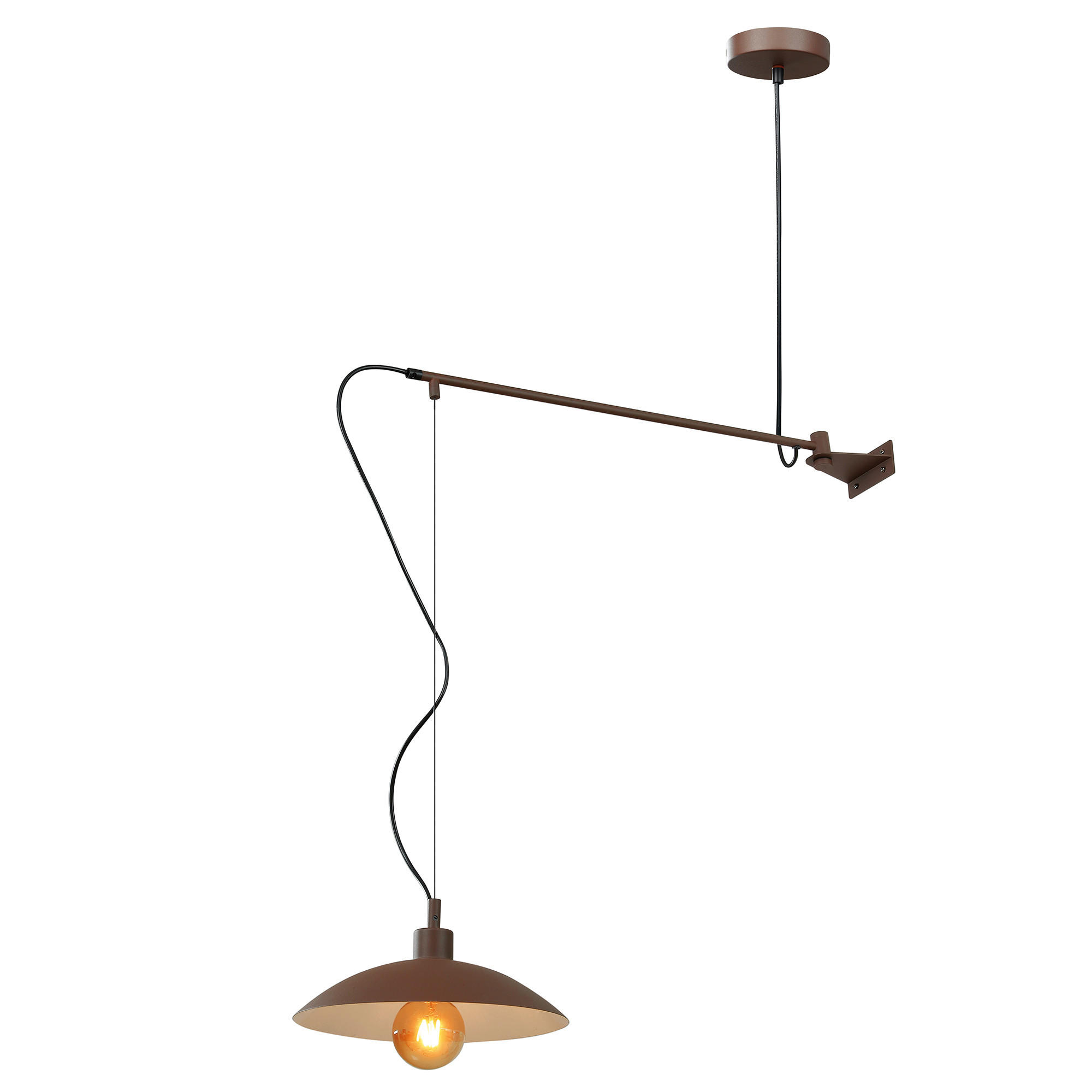 Luce ambiente Design Hängeleuchte Luce Ambiente e Design Weiß, Bronze 12x128x83 cm