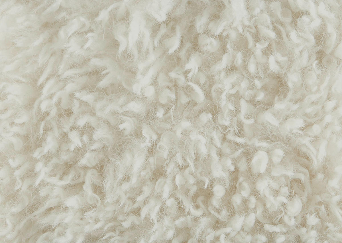 2-SITZER-SOFA Hochflor Echtleder Weiss  - Weiss/Schwarz, Design, Leder/Holz (240/65/104cm) - Koinor