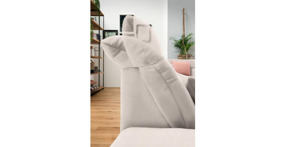 WOHNLANDSCHAFT  in Mikrofaser Ecru  - Chromfarben/Ecru, Design, Kunststoff/Textil (204/350/211cm) - Xora