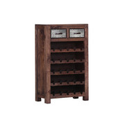 FLASCHENREGAL Mangoholz massiv Braun - Braun, KONVENTIONELL, Holz (65/105/35cm) - Carryhome