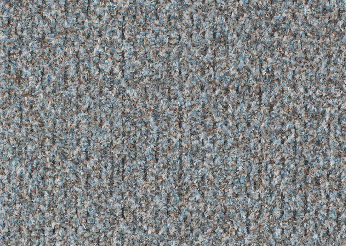 ECKSOFA Blaugrau Chenille  - Blaugrau/Schwarz, Design, Textil/Metall (185/256cm) - Stylife