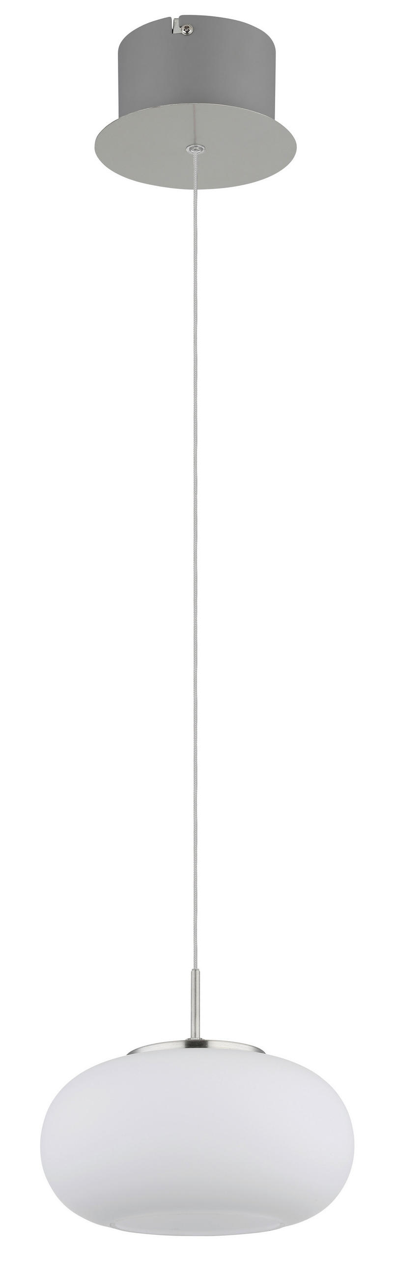 ZÁVĚSNÉ LED SVÍTIDLO, 20/150 cm  - průhledné/opál, Design, kov/sklo (20/150cm) - Globo