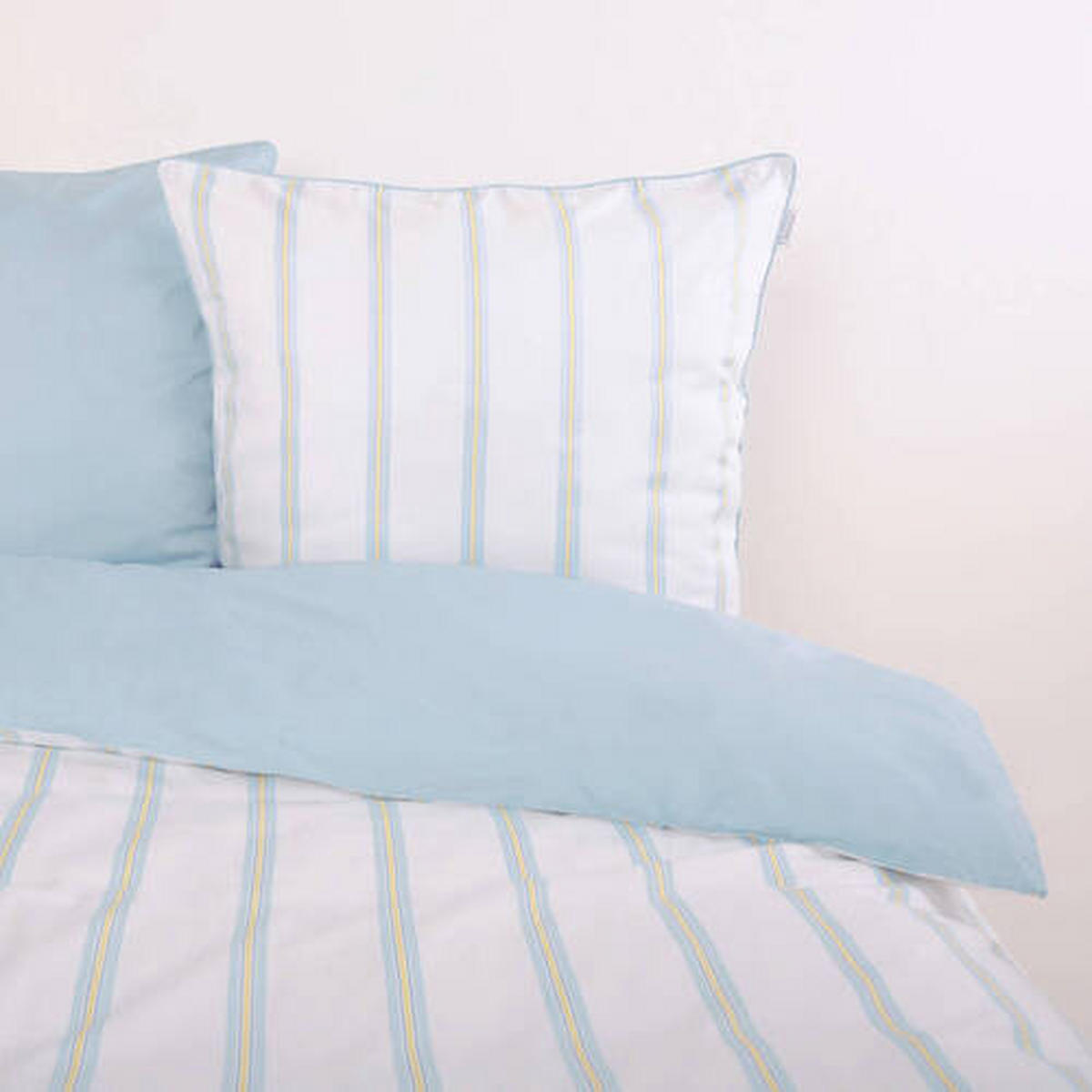 WENDEBETTWÄSCHE Satin 135/200 cm  - Gelb/Hellblau, Basics, Textil (135/200cm) - Tom Tailor