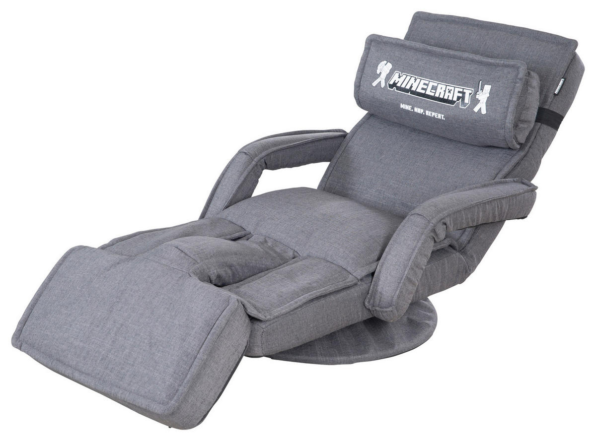 LOUNGESESSEL - Grau, MODERN, Textil/Metall (62/80/60cm) - Minecraft