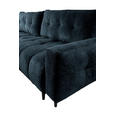 ECKSOFA Blau Chenille  - Blau/Schwarz, KONVENTIONELL, Holz/Textil (180/266cm) - Carryhome