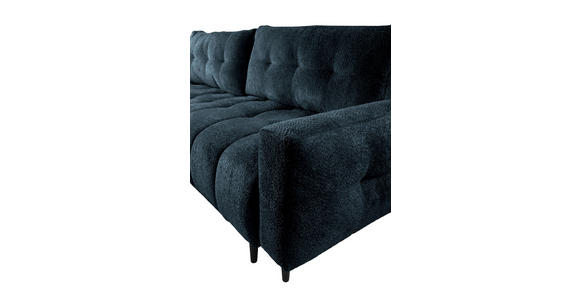 ECKSOFA Blau Chenille  - Blau/Schwarz, KONVENTIONELL, Holz/Textil (180/266cm) - Carryhome