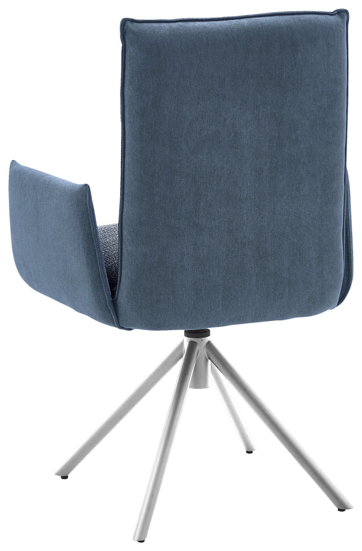 ARMLEHNSTUHL DREHBAR 360°  in Flachgewebe  - Blau/Edelstahlfarben, Design, Textil/Metall (59/93/59cm) - Dieter Knoll