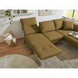 ECKSOFA  in Flachgewebe Schilfgrün  255-365/175-224 cm  - Schilfgrün/Schwarz, Design, Textil/Metall (255-365/175-224cm) - Dieter Knoll