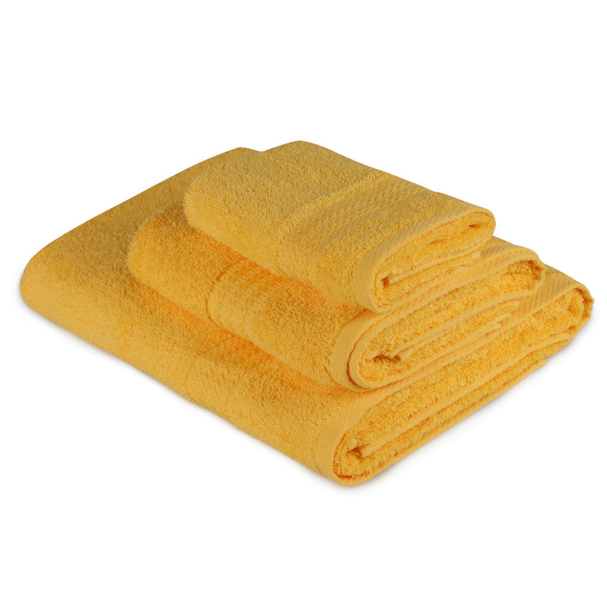 FROTTIERSET Gelb 3-teilig  - Gelb, Basics, Textil (30/50cm)