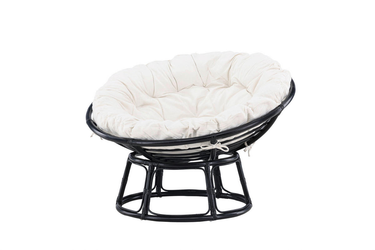 LOUNGEFÅTÖLJ  - vit/svart, Modern, trä/textil (115/91/101cm) - Gardenson