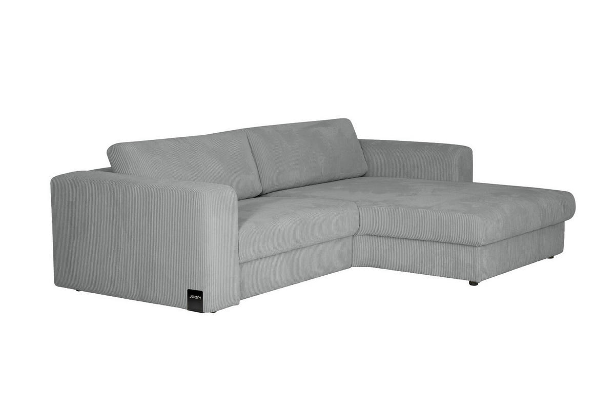 ECKSOFA JOOP Hellblau, Hellgrau Cord  - Hellgrau/Schwarz, KONVENTIONELL, Kunststoff/Textil (269/192cm) - Joop!