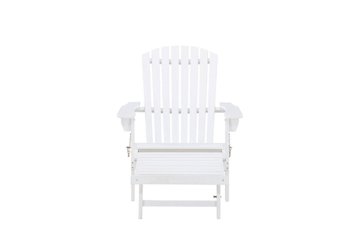 SONNENLIEGE 74/88/95 cm  - Weiß, MODERN, Holz (74/88/95cm) - Gardenson