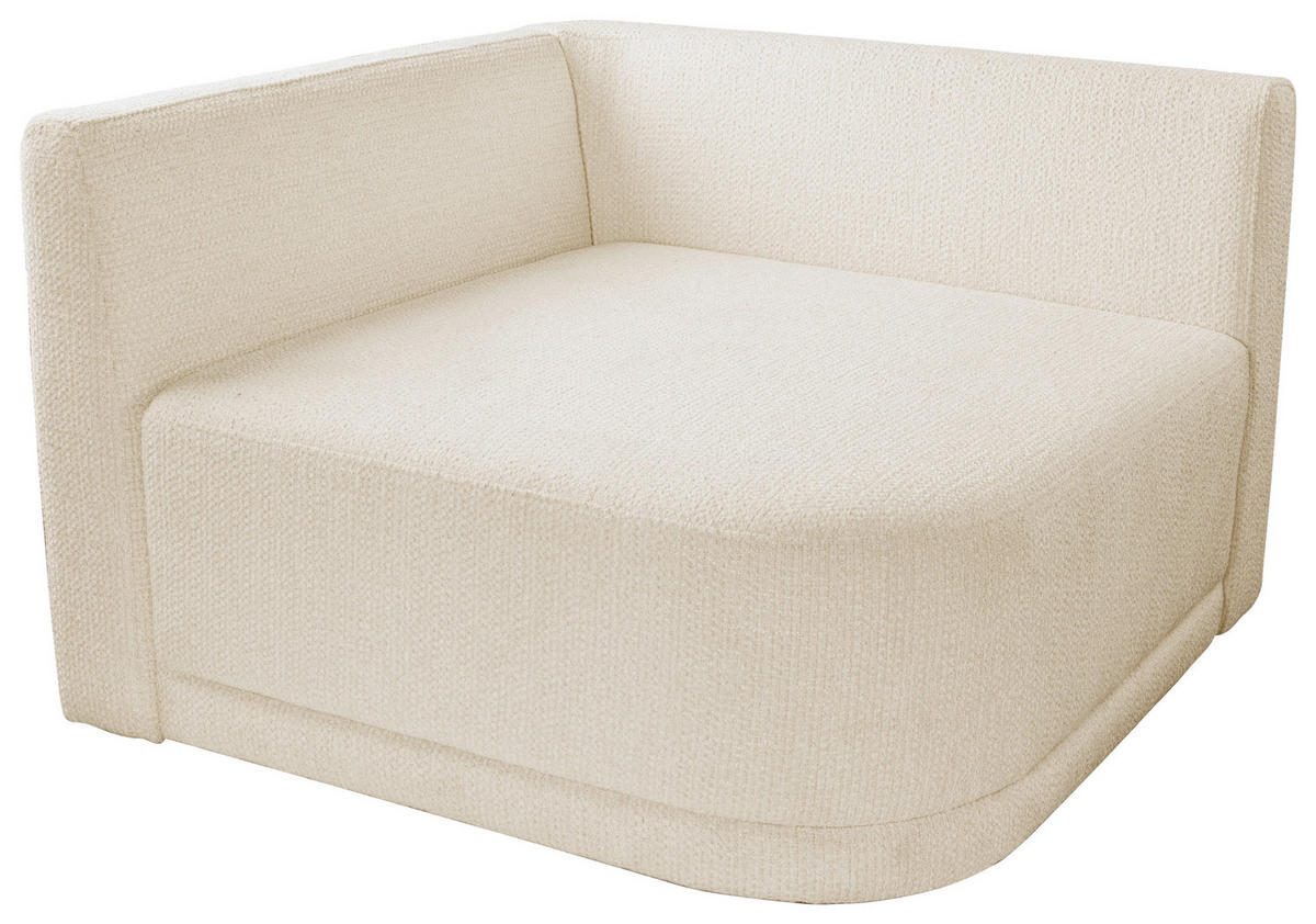 SOFA ZURI in Struktur Creme  - Rot/Creme, Trend, Kunststoff/Textil (110/75/115cm) - Livetastic
