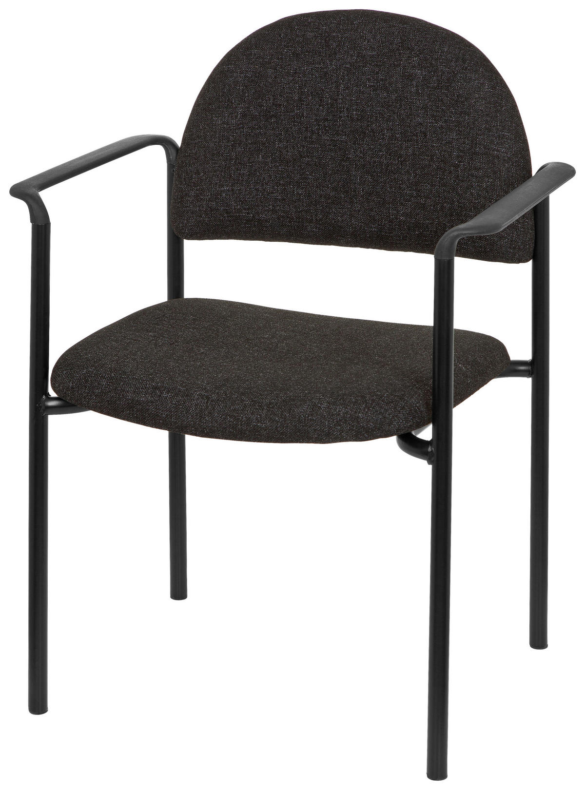 BESUCHERSTUHL Schwarz, Dunkelgrau  - Dunkelgrau/Schwarz, Basics, Kunststoff/Textil (55/84/42cm) - MID.YOU