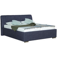 POLSTERBETT 180/200 cm  in Blau  - Chromfarben/Blau, Basics, Holz/Textil (180/200cm) - Boxxx
