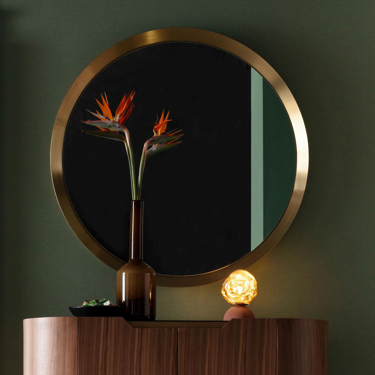 WANDSPIEGEL  - Kupferfarben, Design, Glas/Metall (100/100/6cm) - Kare-Design