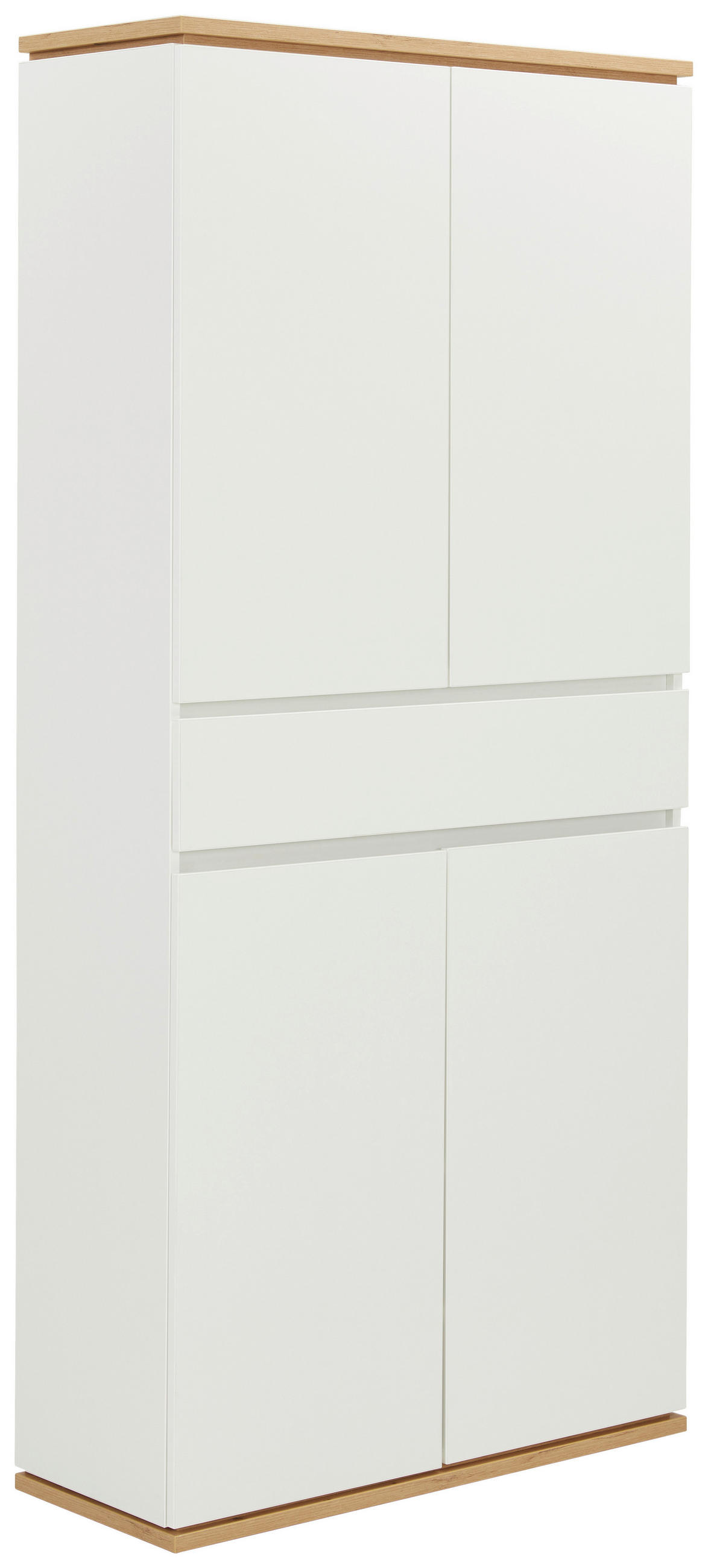 Xora Schuhschrank Weiß, Eiche Artisan 90x200x38 cm