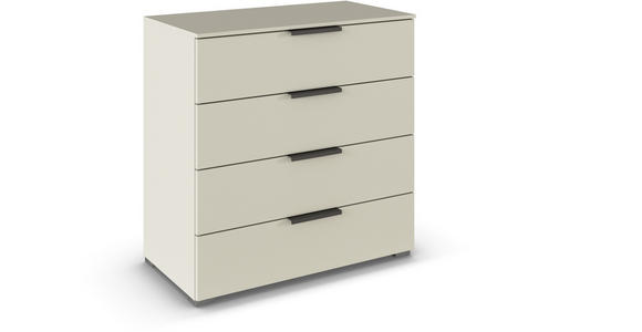 KOMMODE 80/81/42 cm in Champagner - Champagner/Graphitfarben, Trend, Holzwerkstoff/Metall (80/81/42cm) - Novel