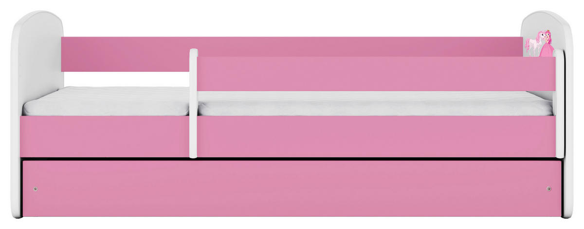 KINDER-/JUNIORBETT - Pink/Birkefarben, MODERN, Holz/Holzwerkstoff (80/160cm) - MID.YOU