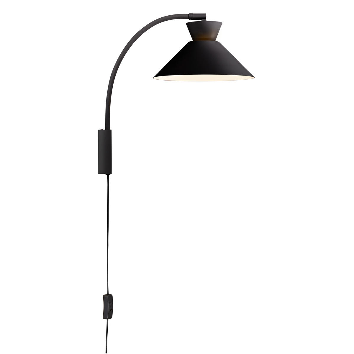 WANDLEUCHTE Dial 25/40,2 cm   - Schwarz, KONVENTIONELL, Metall (25/40,2cm) - Nordlux