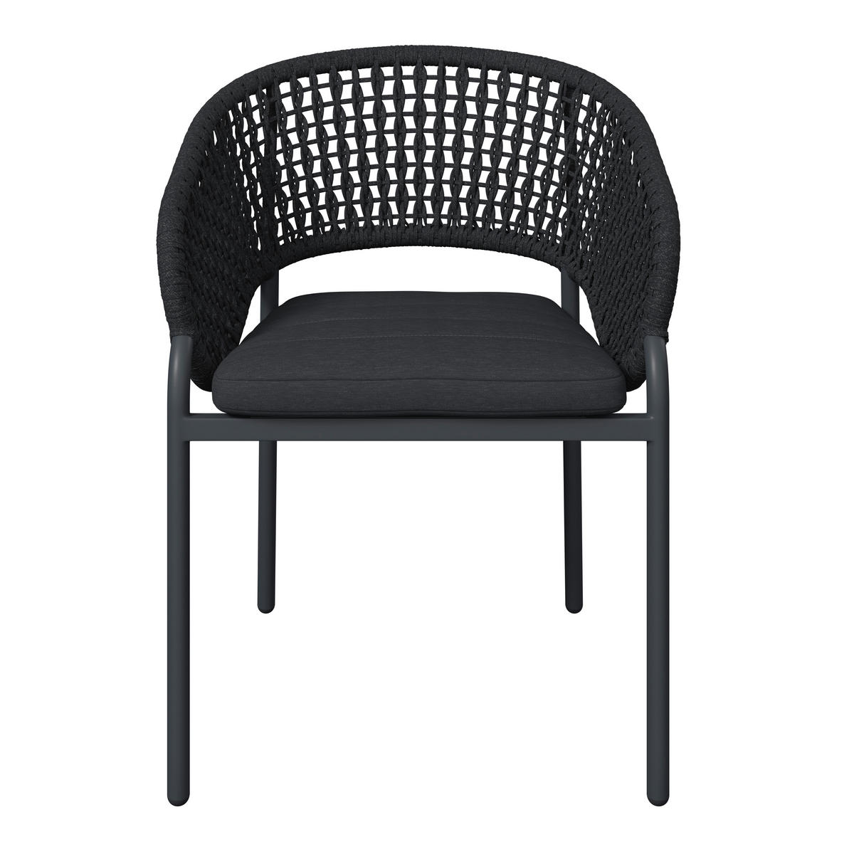 STAPELSESSEL in Metall, Textil Anthrazit, Dunkelgrau  - Dunkelgrau/Anthrazit, LIFESTYLE, Textil/Metall (58/79/62cm) - Amatio