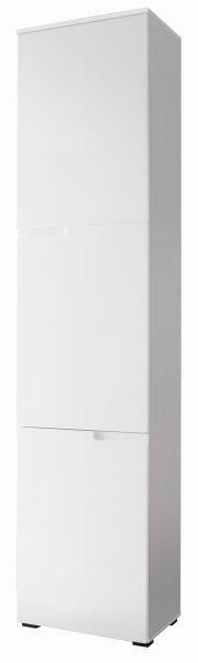 VIŠENAMENSKI ORMAR bela 50/216/35 cm - boja aluminijuma/bela, Dizajnerski, pločasti materijal (50/216/35cm) - Xora