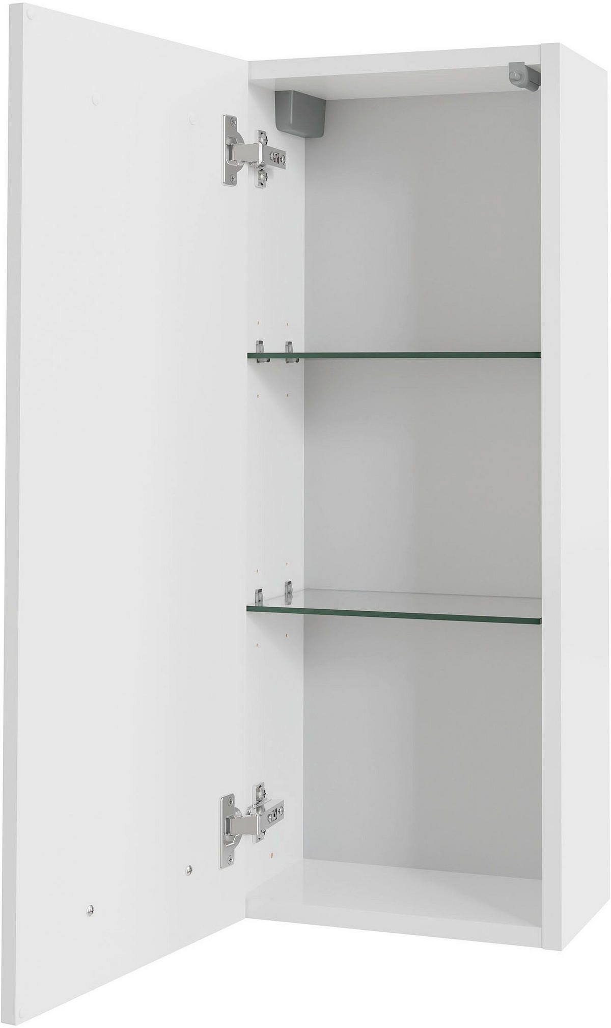 HÄNGESCHRANK 30/73/18 cm  - Chromfarben/Weiß Hochglanz, MODERN, Glas/Holzwerkstoff (30/73/18cm) - Sadena