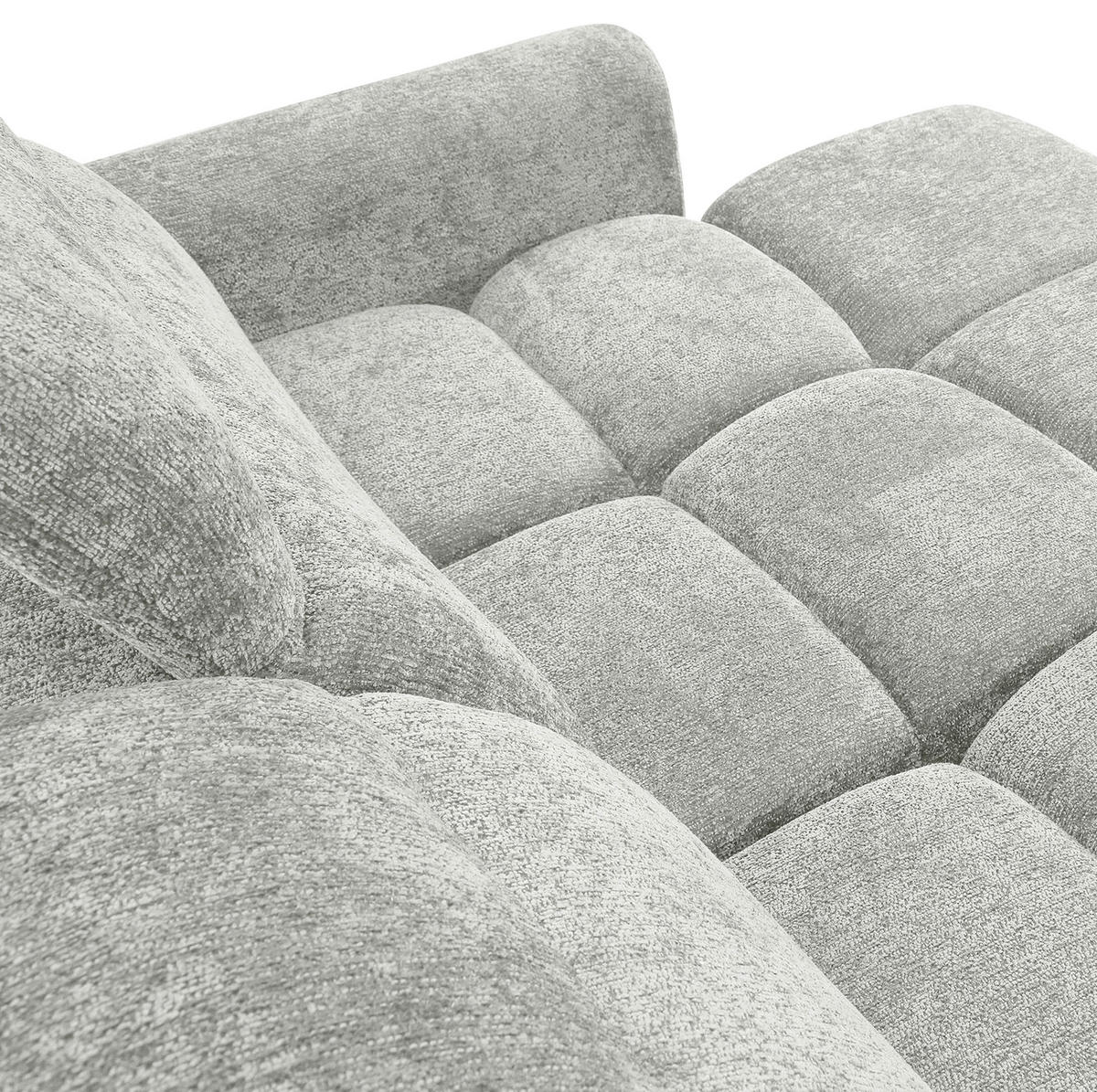 ECKSOFA Mintgrün Chenille Bettkasten, Rücken echt, Kopfteilverstellung, Sitztiefenverstellung  - Schwarz/Mintgrün, MODERN, Kunststoff/Textil (268/165cm) - Carryhome