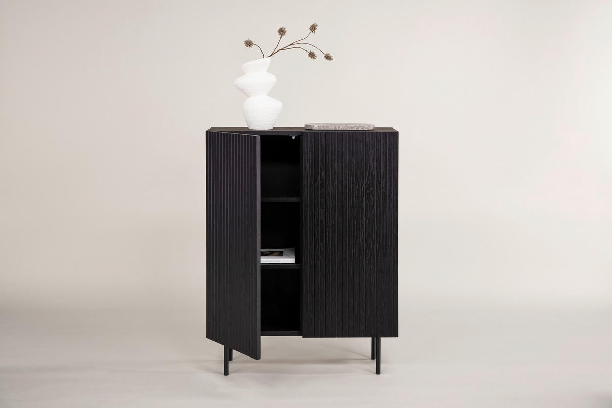 HIGHBOARD  in 80/103/30 cm  - Schwarz, Design, Holzwerkstoff/Metall (80/103/30cm) - Livetastic